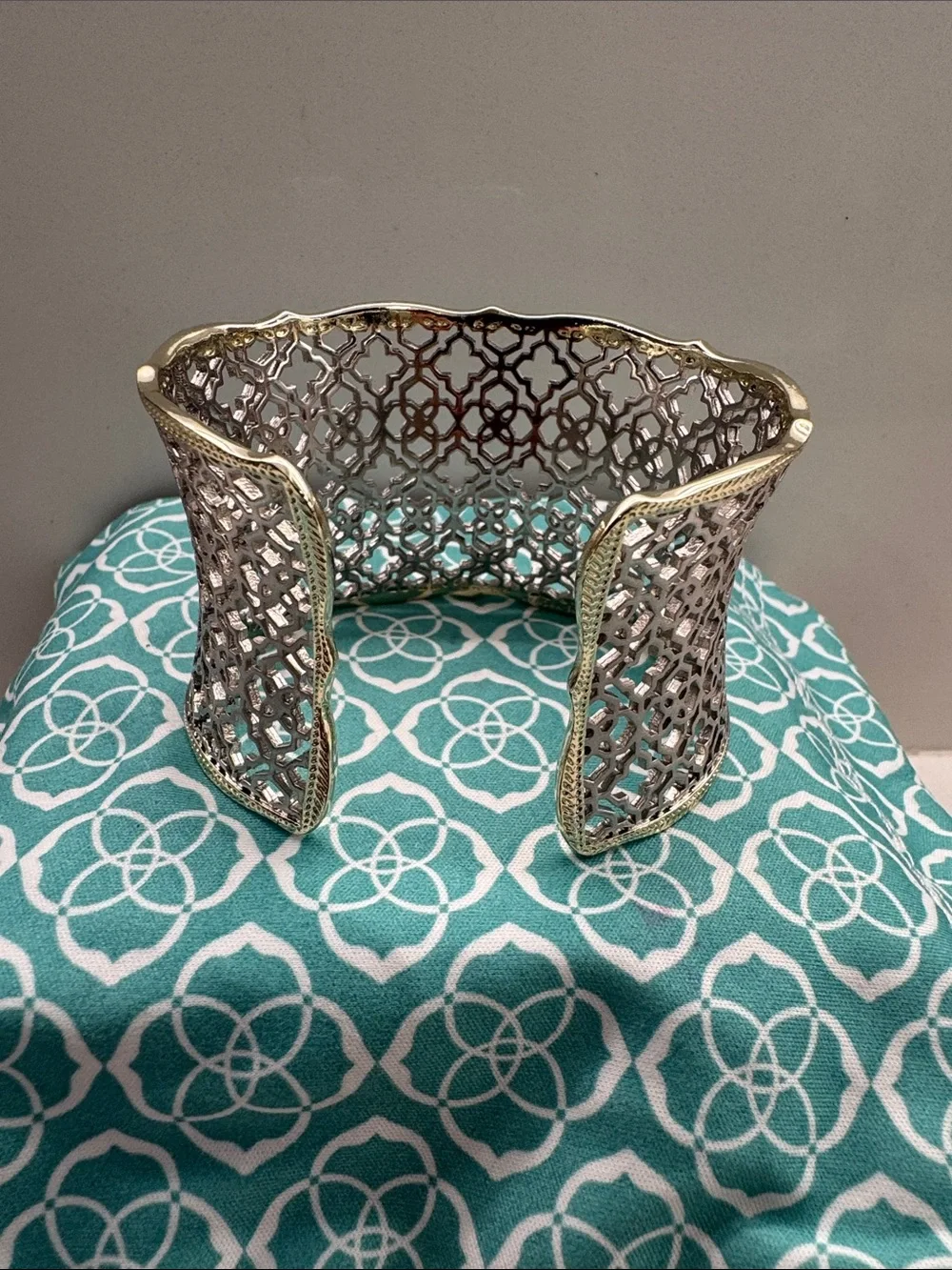 Kendra Scott Two-Tone Filigree Cuff Bracelet - Silver and Gold